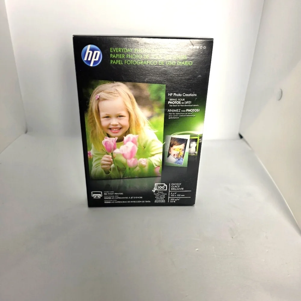 HP Everyday Photo Paper 4x6 Glossy 100 Sheets - New/Sealed